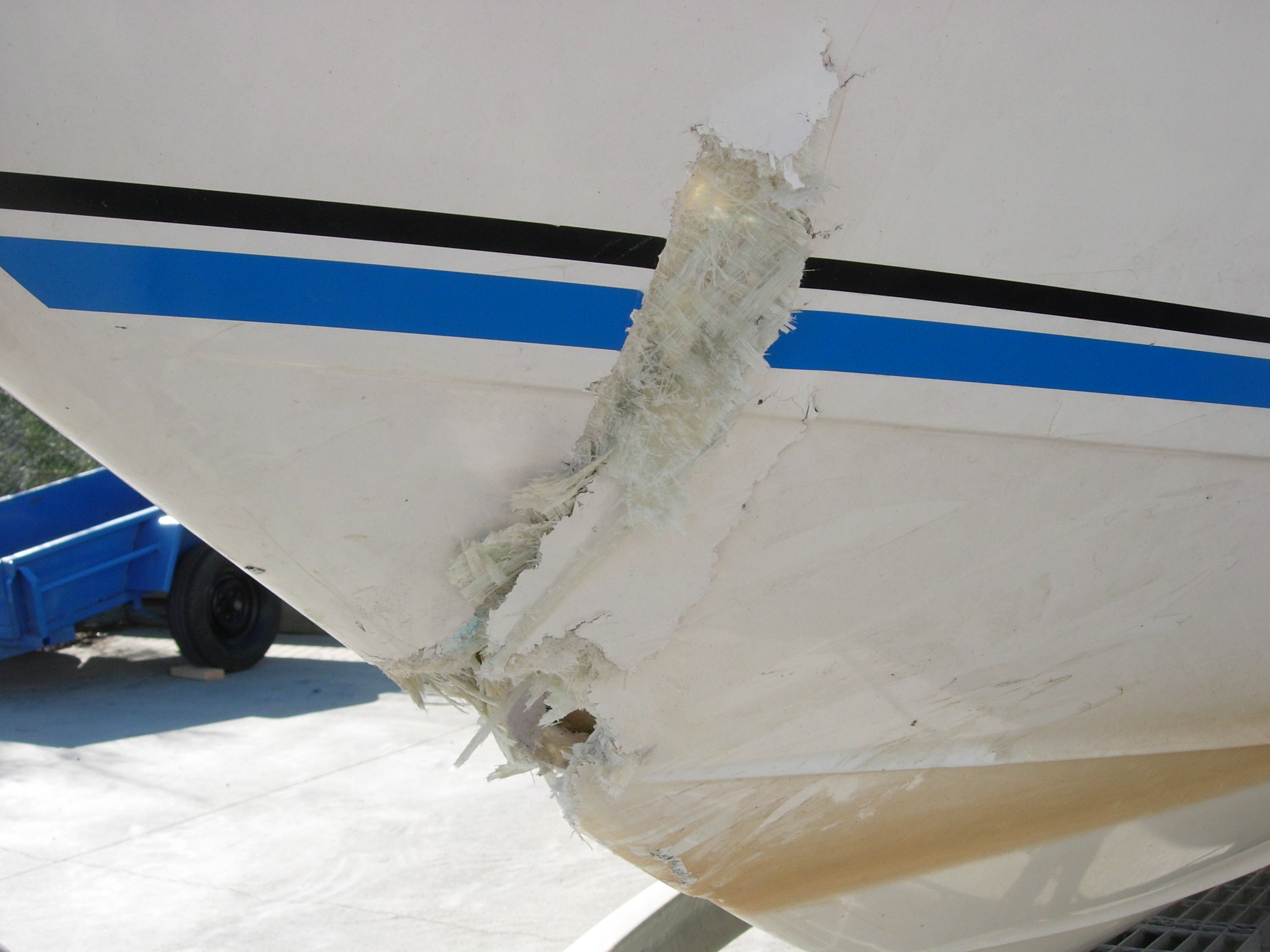 Structural boat damage repair